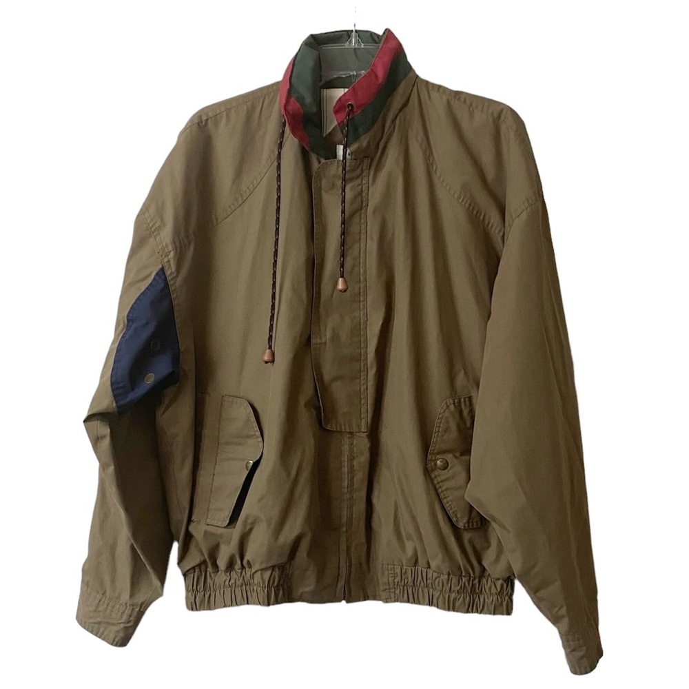 Vintage Winner Mate Jacket Brown Windbreaker Work Wear Outdoor Zip Mens Medium